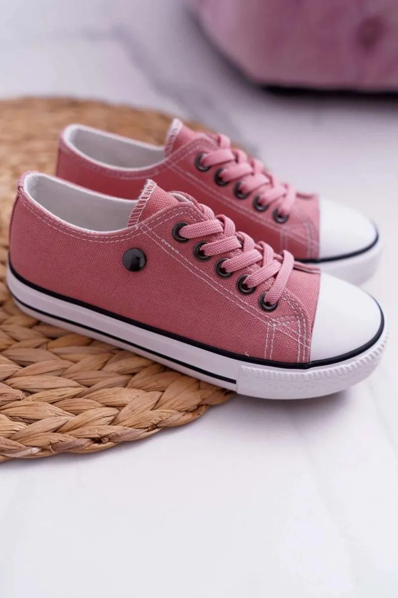 Sale Trampki Młodzieżowe Damskie Buty Różowe Justika Damskie Trampki Damskie Niskie