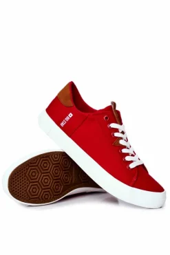 Outlet Big Star Shoes Trampki Męskie Big Star Czerwone FF174315