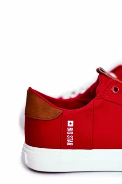 Outlet Big Star Shoes Trampki Męskie Big Star Czerwone FF174315