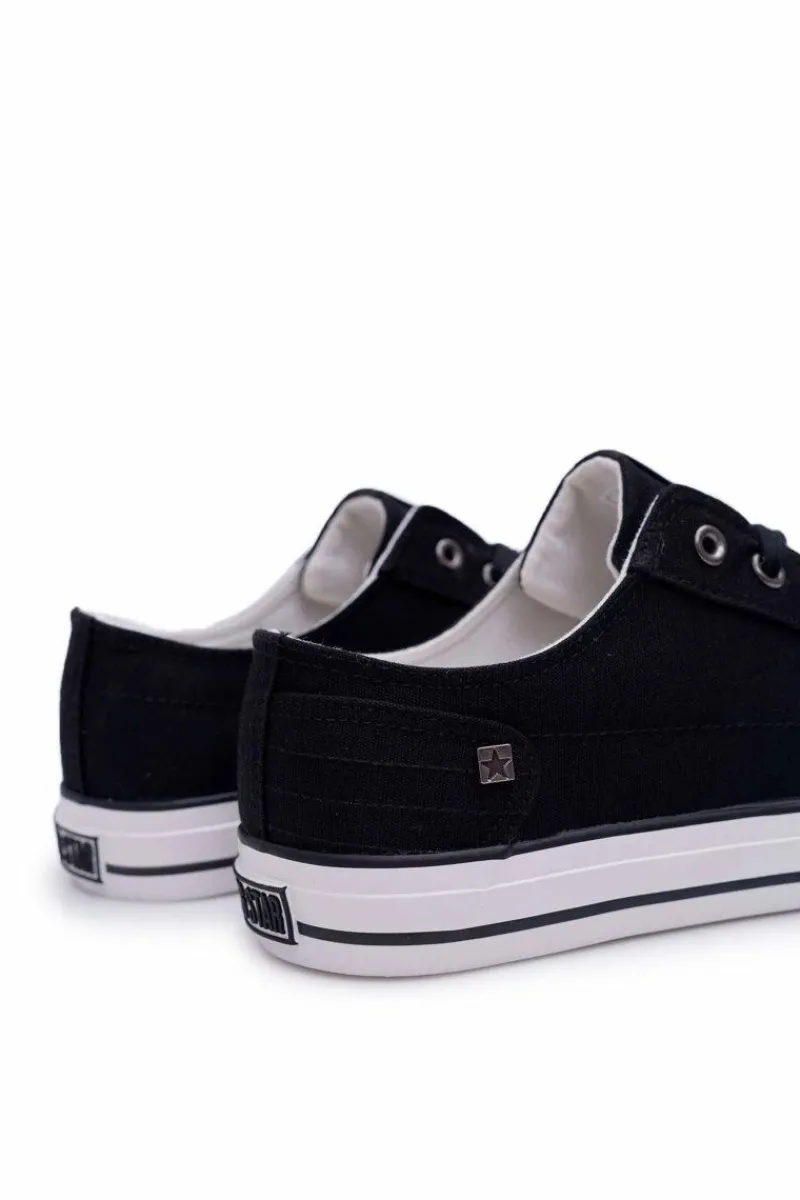 Trampki Męskie Big Star|Trampki Niskie>Big Star Shoes Trampki Męskie Big Star Czarne DD174273 Czarny