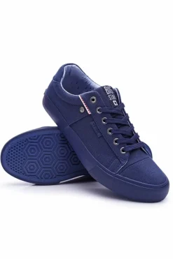 Big Star Shoes Trampki Męskie Big Star Granatowe AA174094