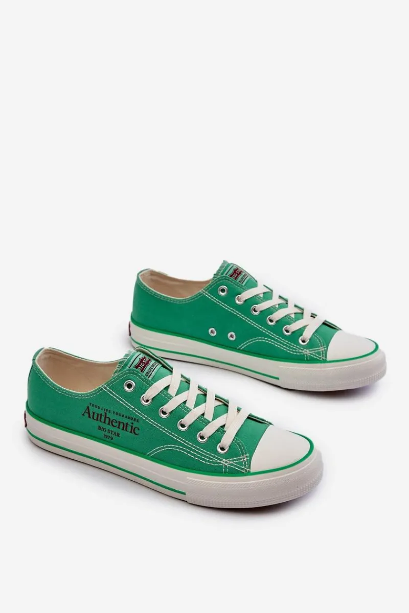 Online Big Star Shoes Trampki Męskie Big Star NN174062 Zielone Zielony