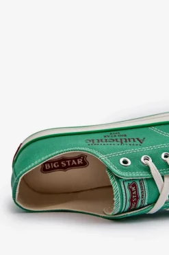 Online Big Star Shoes Trampki Męskie Big Star NN174062 Zielone Zielony