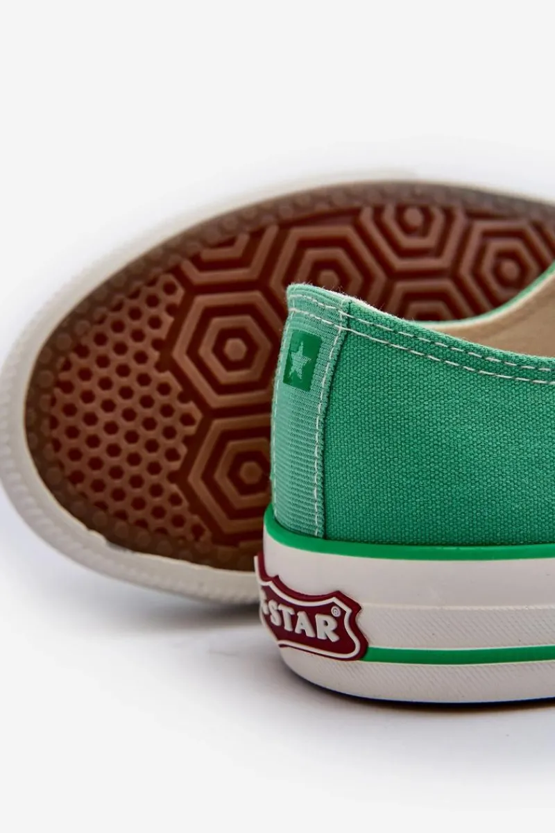 Online Big Star Shoes Trampki Męskie Big Star NN174062 Zielone Zielony