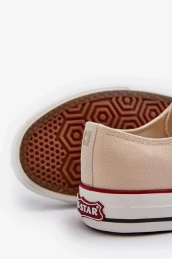 Outlet Trampki Męskie Big Star NN174058 Beżowe Męskie Trampki Męskie Big Star|Trampki Niskie