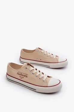 Outlet Trampki Męskie Big Star NN174058 Beżowe Męskie Trampki Męskie Big Star|Trampki Niskie