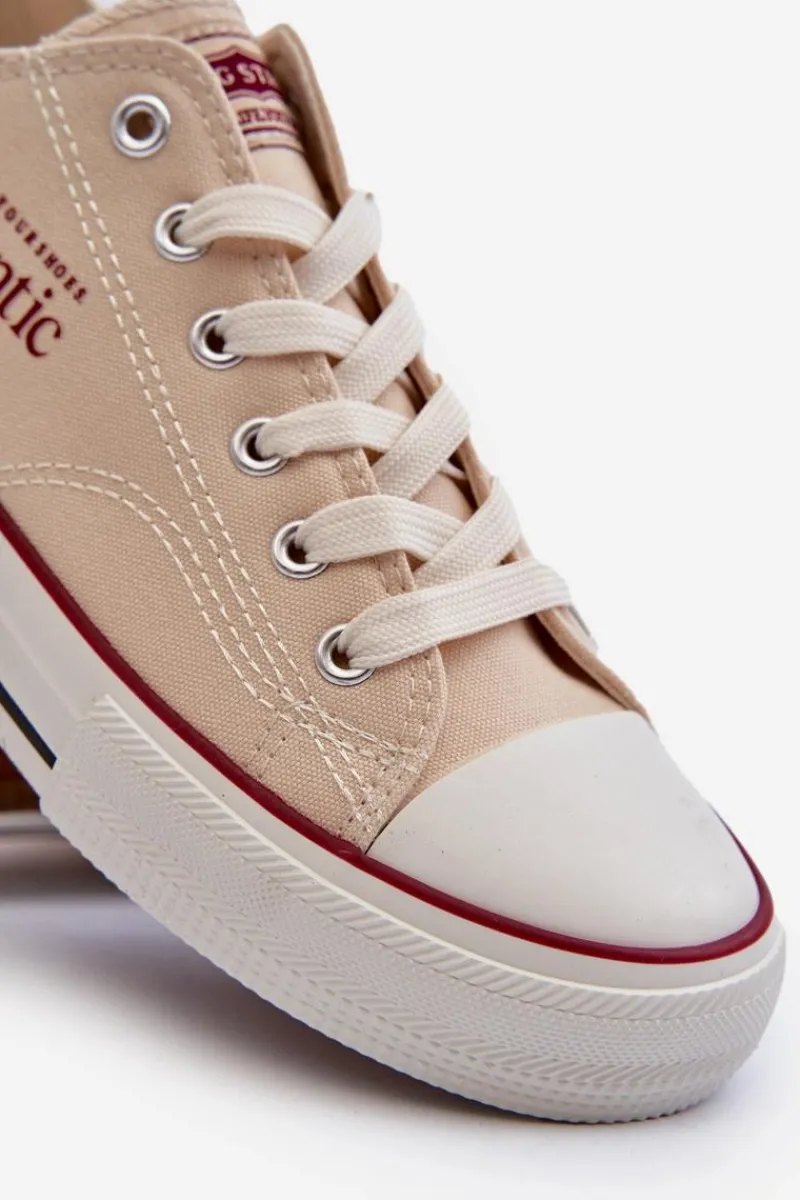 Outlet Trampki Męskie Big Star NN174058 Beżowe Męskie Trampki Męskie Big Star|Trampki Niskie