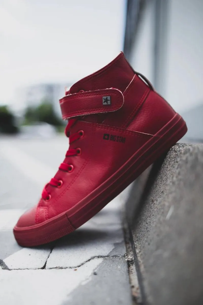 Best Trampki Męskie Big Star Ocieplane Czerwone Y174025FW Męskie Trampki Męskie Big Star|Trampki Wysokie