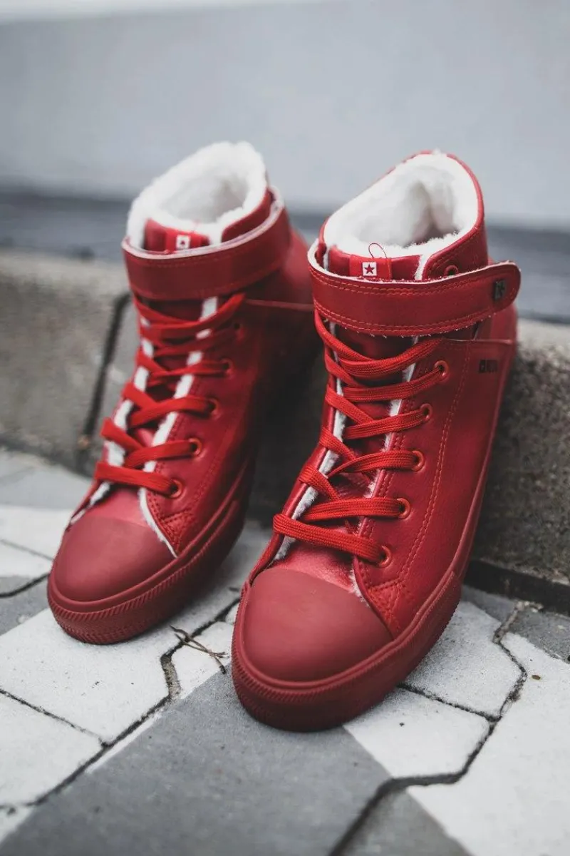 Best Trampki Męskie Big Star Ocieplane Czerwone Y174025FW Męskie Trampki Męskie Big Star|Trampki Wysokie