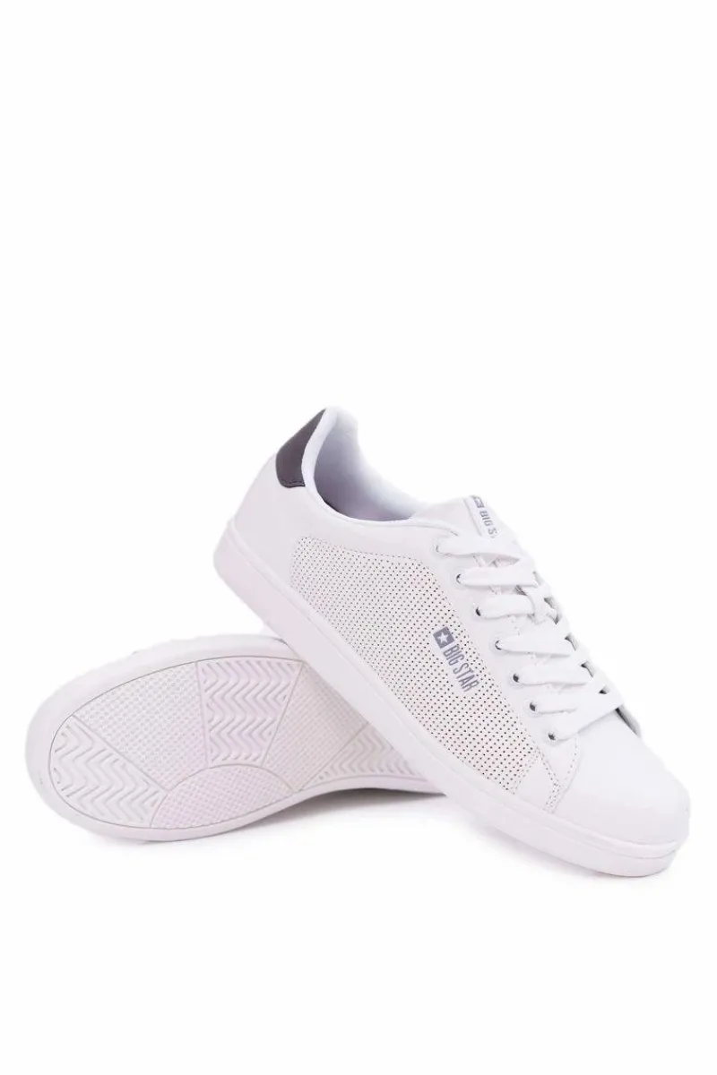 Sale Trampki Męskie Big Star Sportowe Białe DD174392 Męskie Trampki Męskie Big Star|Trampki Niskie