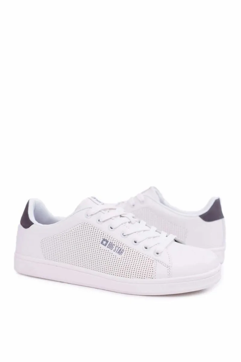 Sale Trampki Męskie Big Star Sportowe Białe DD174392 Męskie Trampki Męskie Big Star|Trampki Niskie
