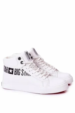 Sale Trampki Męskie Big Star Wysokie Białe EE174340 Męskie Trampki Męskie Big Star|Trampki Wysokie
