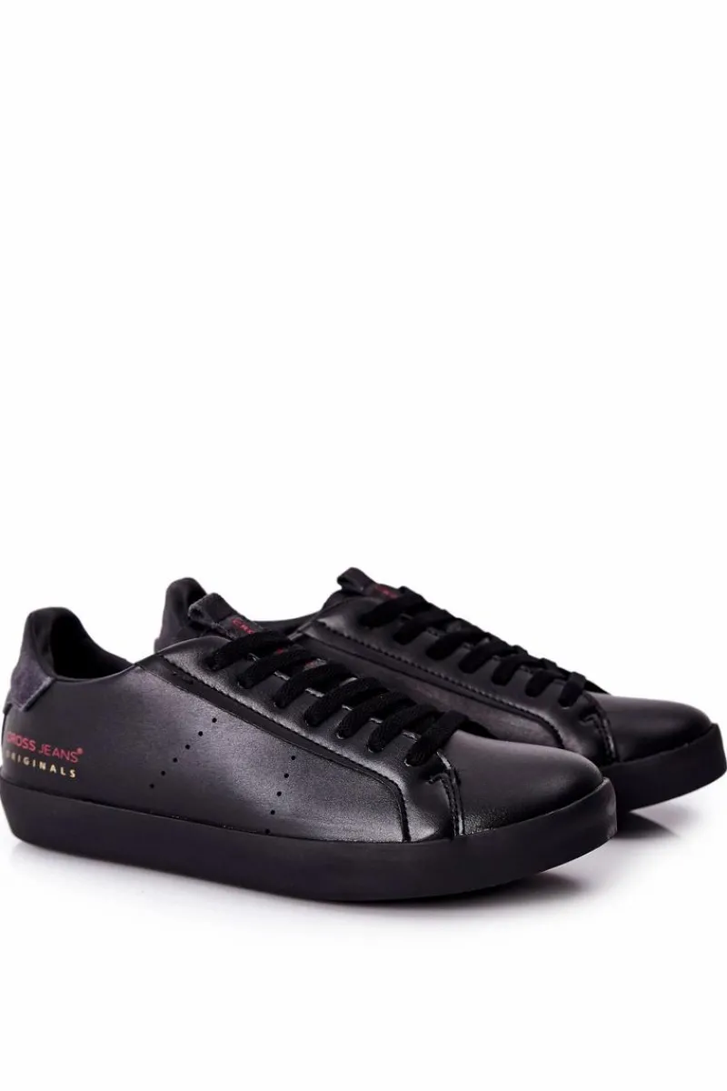 Sale Trampki Męskie Czarne II1R4013C Męskie Trampki Męskie Cross Jeans