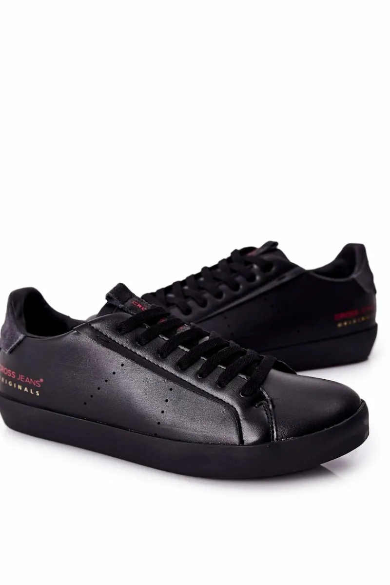 Sale Trampki Męskie Czarne II1R4013C Męskie Trampki Męskie Cross Jeans