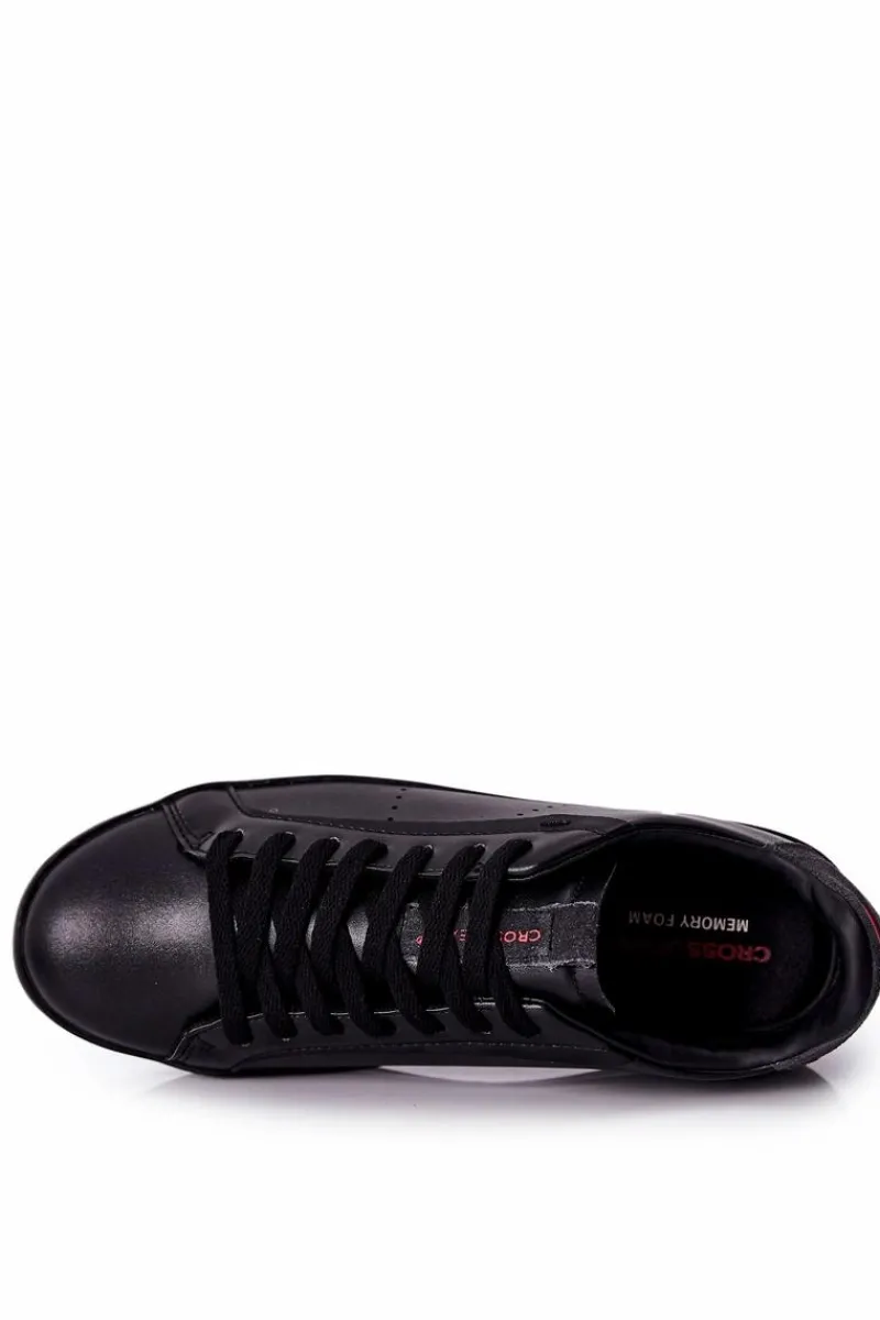 Sale Trampki Męskie Czarne II1R4013C Męskie Trampki Męskie Cross Jeans