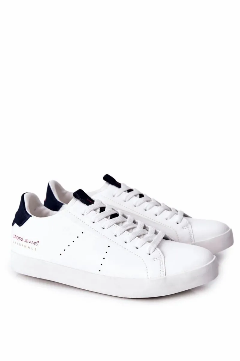 Trampki Męskie Cross Jeans>Cross Jeans Trampki Męskie Białe II1R4012C