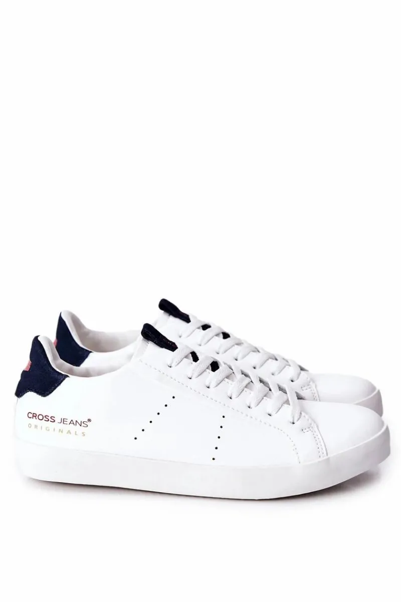 Trampki Męskie Cross Jeans>Cross Jeans Trampki Męskie Białe II1R4012C