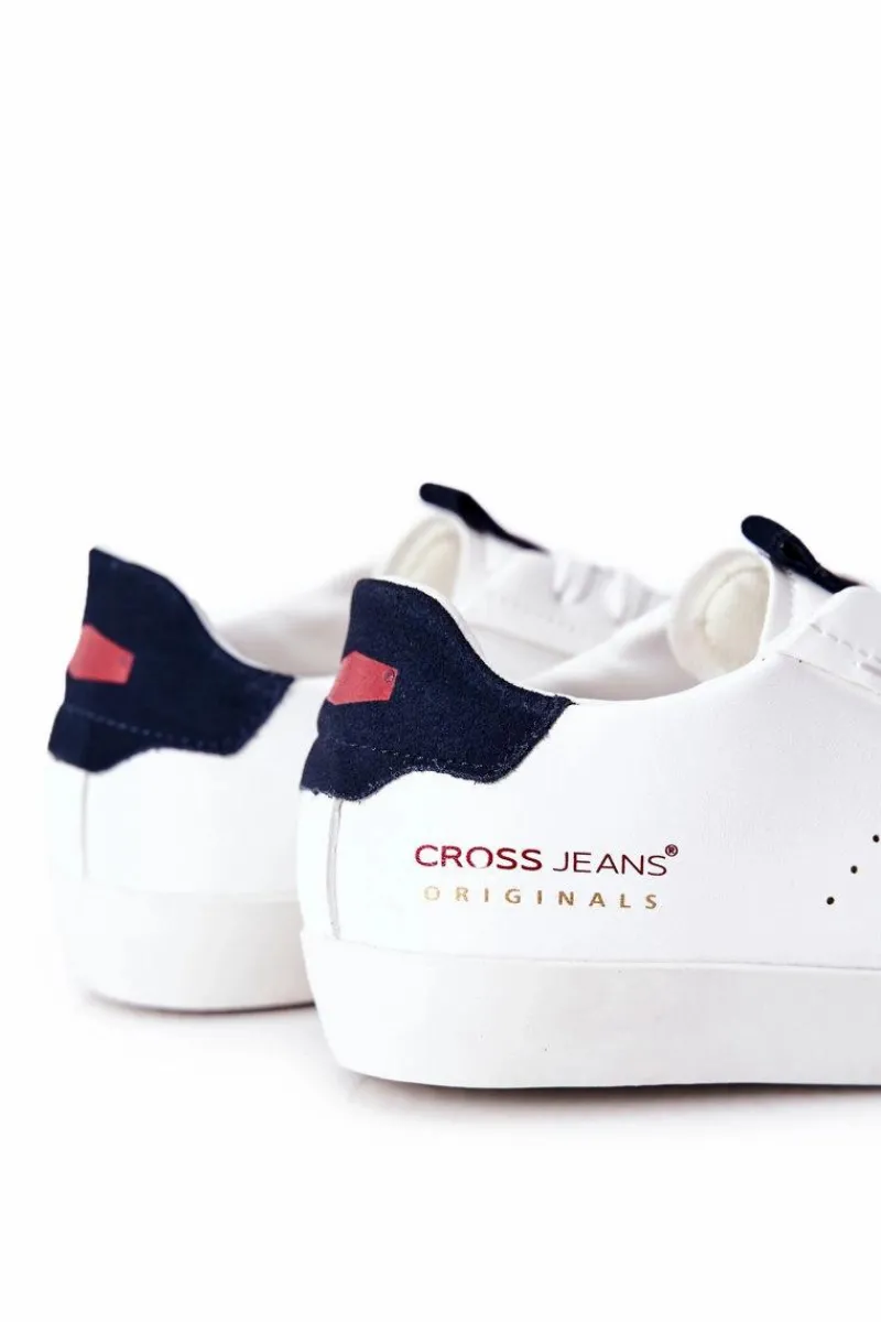 Trampki Męskie Cross Jeans>Cross Jeans Trampki Męskie Białe II1R4012C