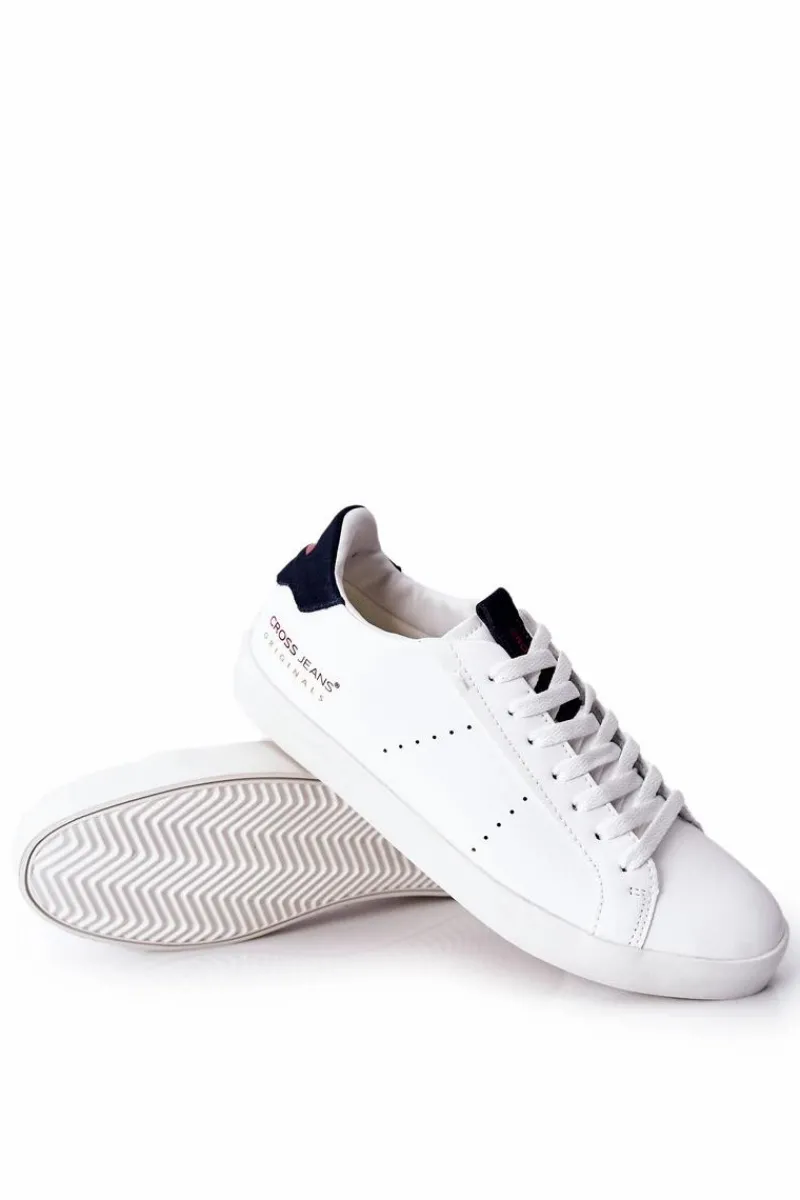 Trampki Męskie Cross Jeans>Cross Jeans Trampki Męskie Białe II1R4012C