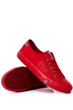 Best Trampki Męskie Czerwone FF1R4056C Męskie Trampki Męskie Cross Jeans