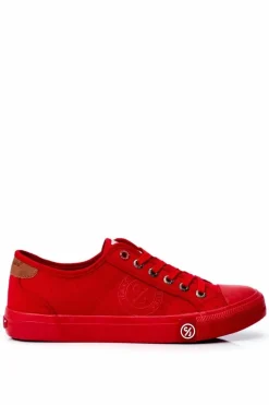 Best Trampki Męskie Czerwone FF1R4056C Męskie Trampki Męskie Cross Jeans