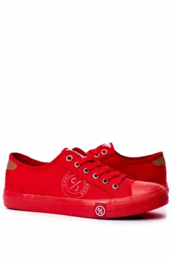 Best Trampki Męskie Czerwone FF1R4056C Męskie Trampki Męskie Cross Jeans