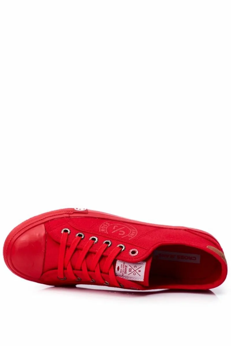 Best Trampki Męskie Czerwone FF1R4056C Męskie Trampki Męskie Cross Jeans