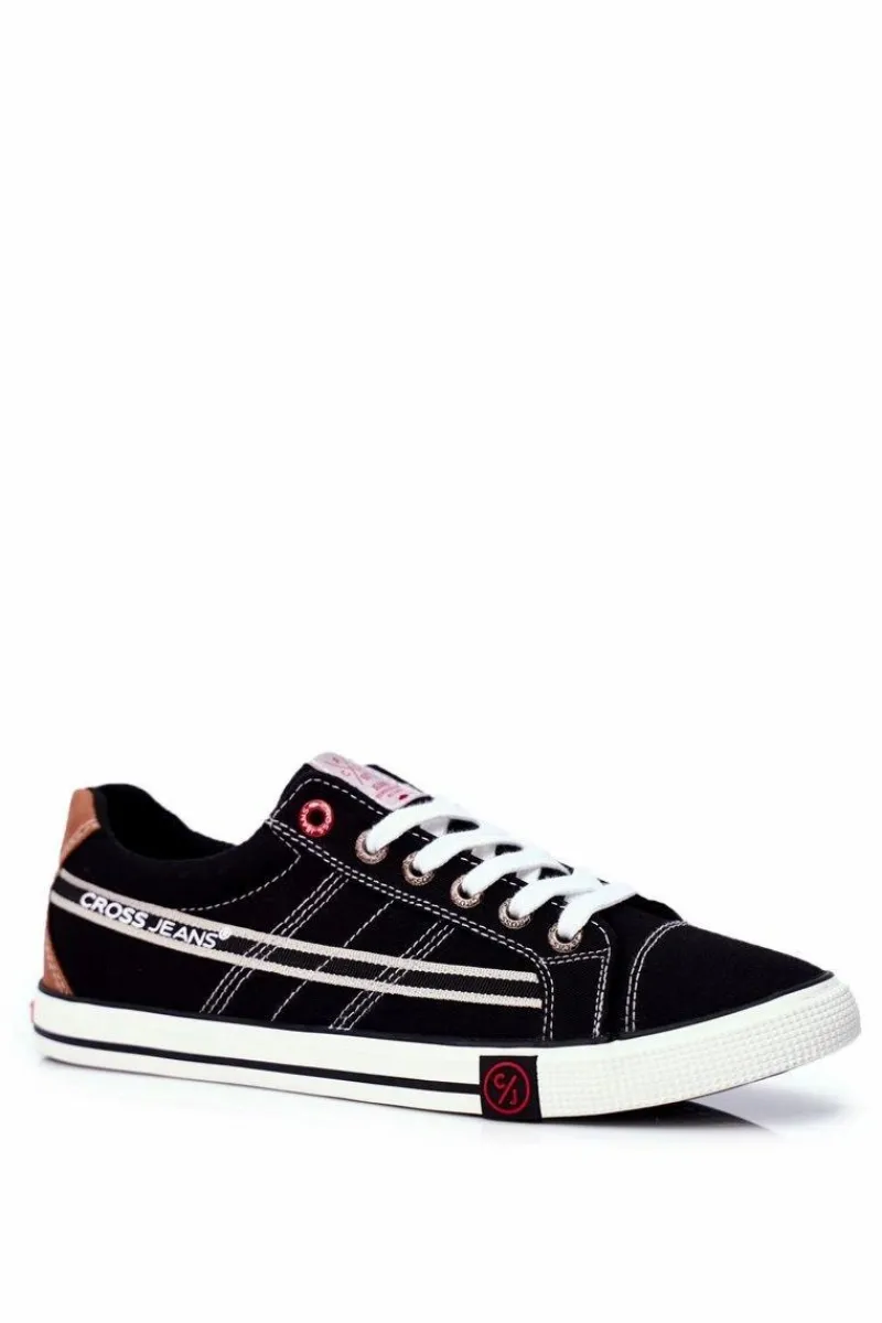 Best Cross Jeans Trampki Męskie Czarne FF1R4041C