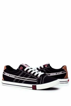 Best Cross Jeans Trampki Męskie Czarne FF1R4041C