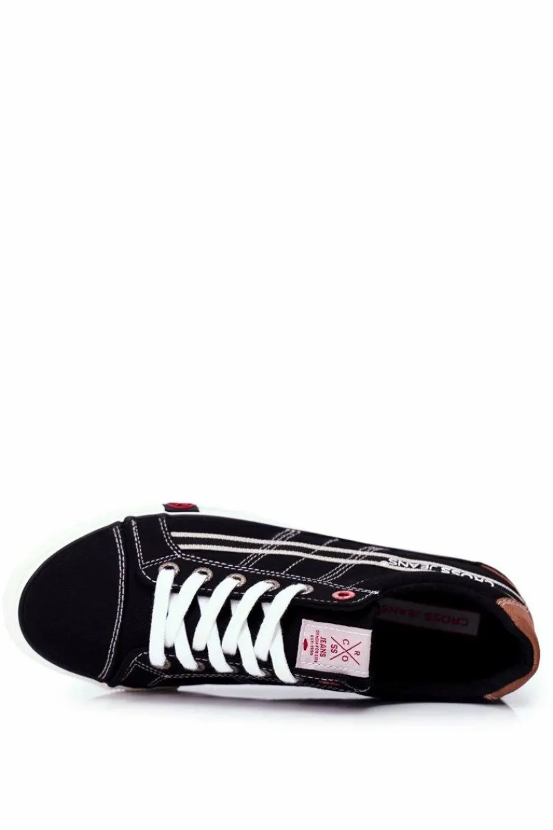 Best Cross Jeans Trampki Męskie Czarne FF1R4041C