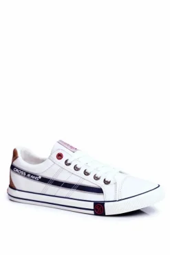 Trampki Męskie Białe FF1R4042C Męskie Trampki Męskie Cross Jeans