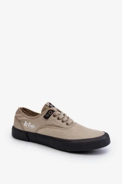 Outlet Trampki Męskie LCW-24-02-2149 Beżowe Męskie Trampki Niskie|Trampki Męskie Niskie