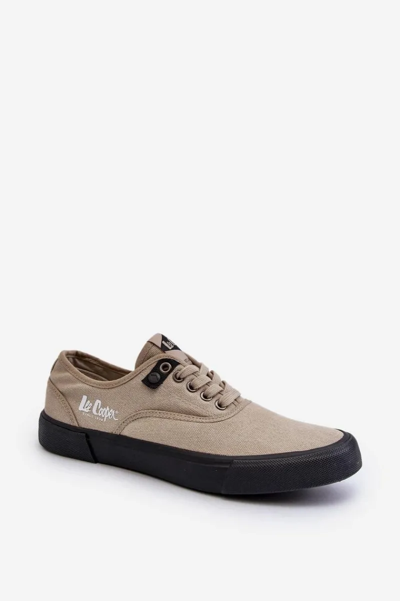 Outlet Trampki Męskie LCW-24-02-2149 Beżowe Męskie Trampki Niskie|Trampki Męskie Niskie