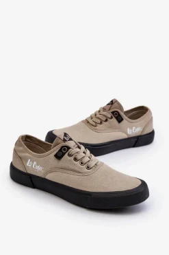 Outlet Trampki Męskie LCW-24-02-2149 Beżowe Męskie Trampki Niskie|Trampki Męskie Niskie
