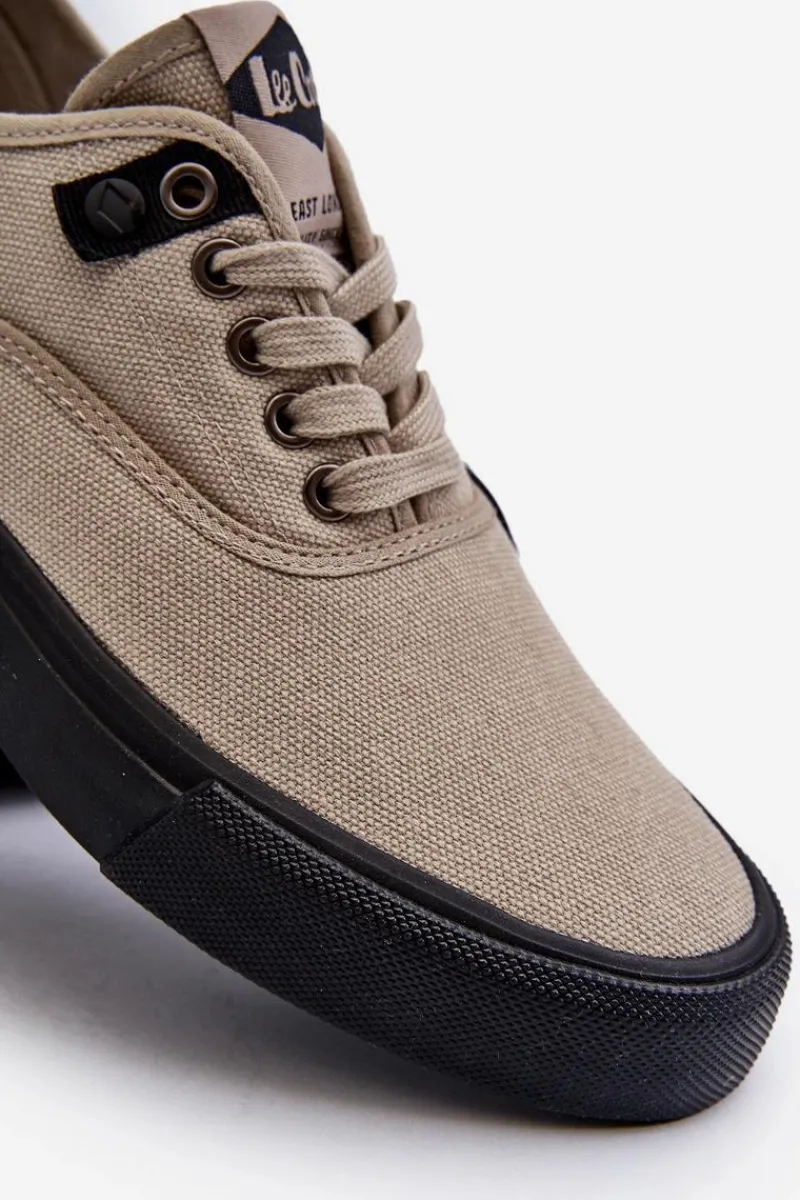 Outlet Trampki Męskie LCW-24-02-2149 Beżowe Męskie Trampki Niskie|Trampki Męskie Niskie