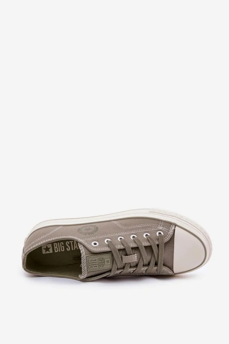 Best Trampki Męskie Na Platformie Big Star RR174325 Zielone Męskie Trampki Męskie Big Star|Trampki Niskie