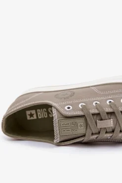 Best Trampki Męskie Na Platformie Big Star RR174325 Zielone Męskie Trampki Męskie Big Star|Trampki Niskie