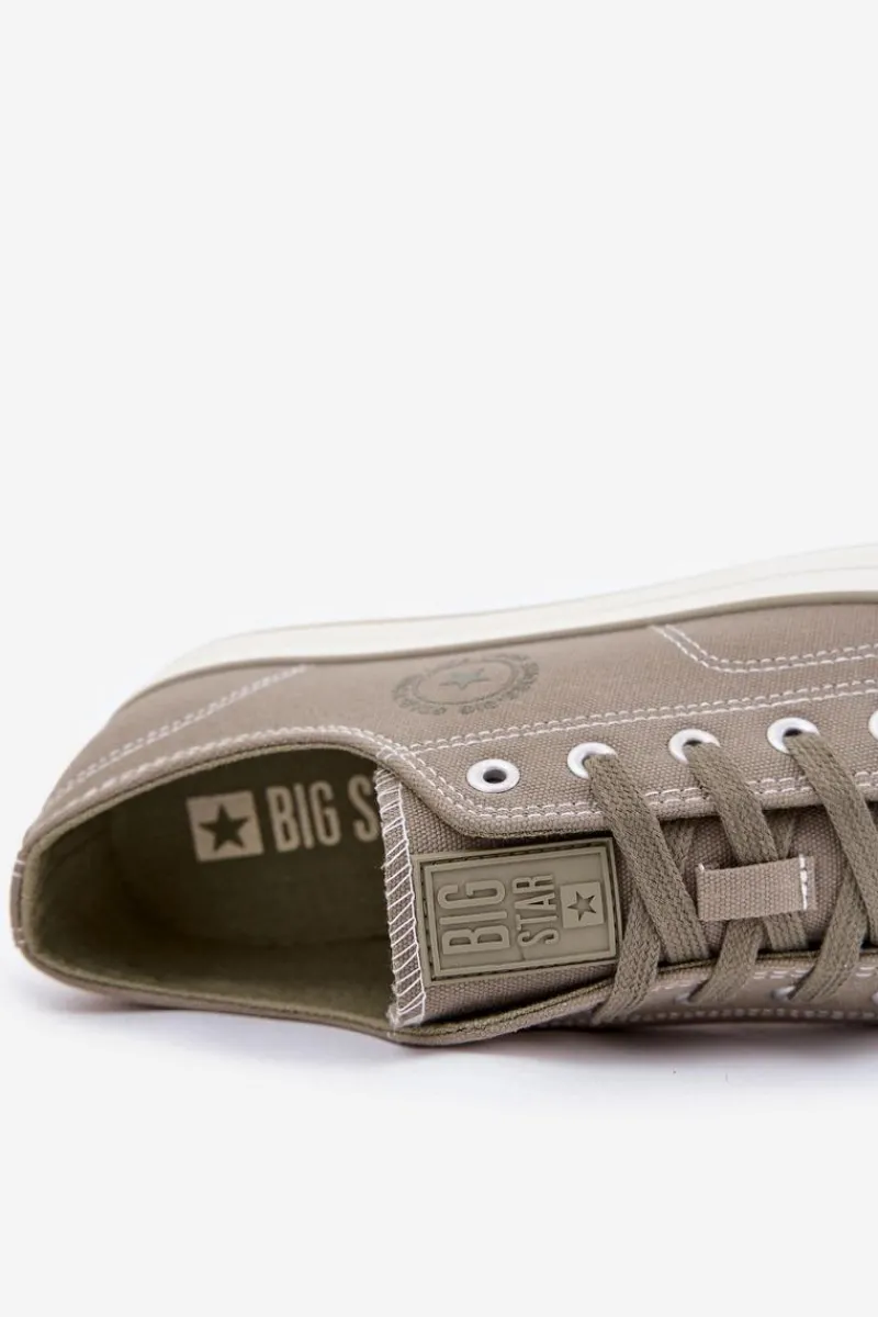 Best Trampki Męskie Na Platformie Big Star RR174325 Zielone Męskie Trampki Męskie Big Star|Trampki Niskie