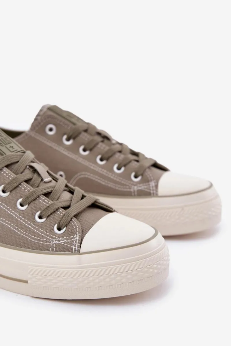 Best Trampki Męskie Na Platformie Big Star RR174325 Zielone Męskie Trampki Męskie Big Star|Trampki Niskie