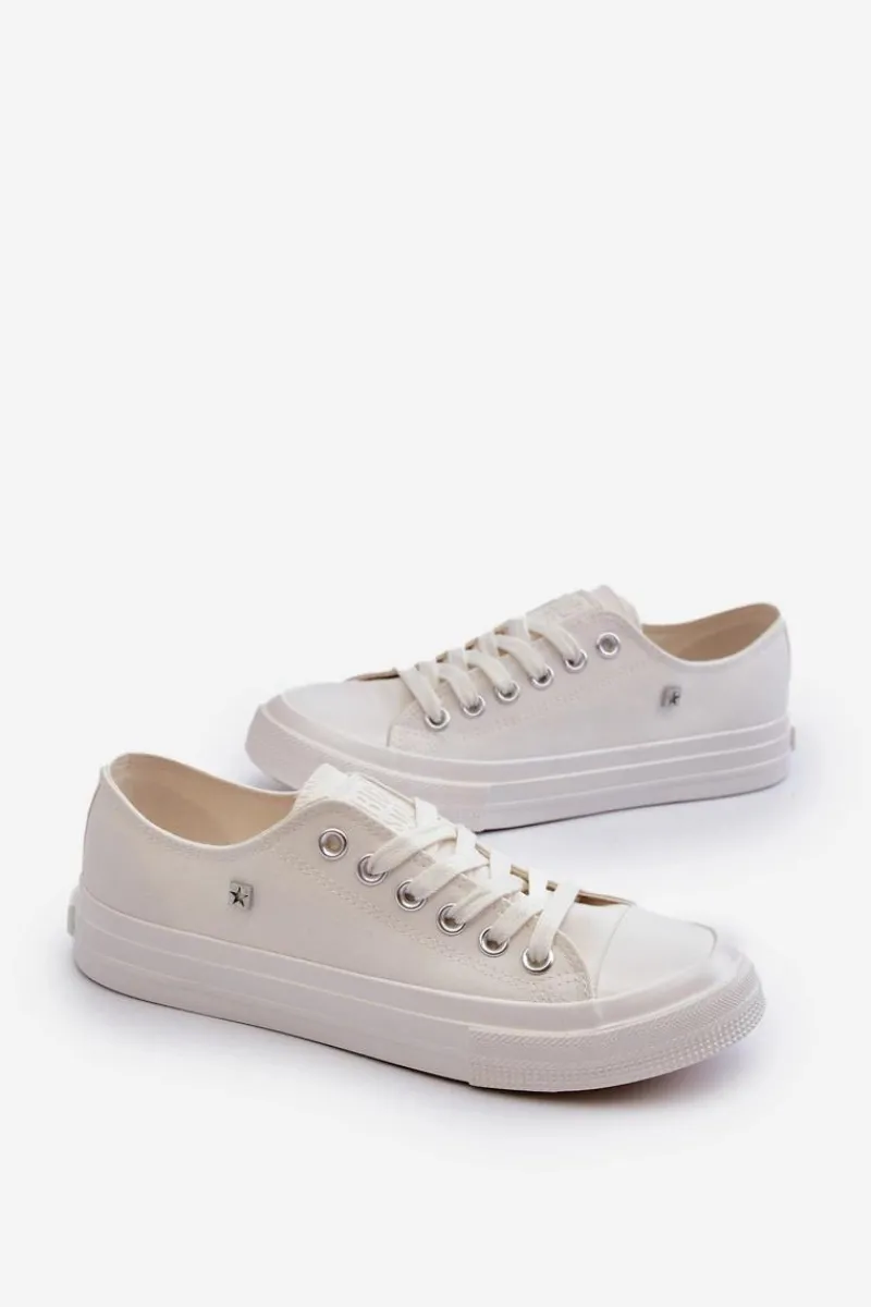 Sale Trampki Męskie Niskie Big Star NN174111 Białe Męskie Trampki Męskie Big Star|Trampki Niskie