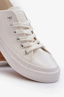 Sale Trampki Męskie Niskie Big Star NN174111 Białe Męskie Trampki Męskie Big Star|Trampki Niskie