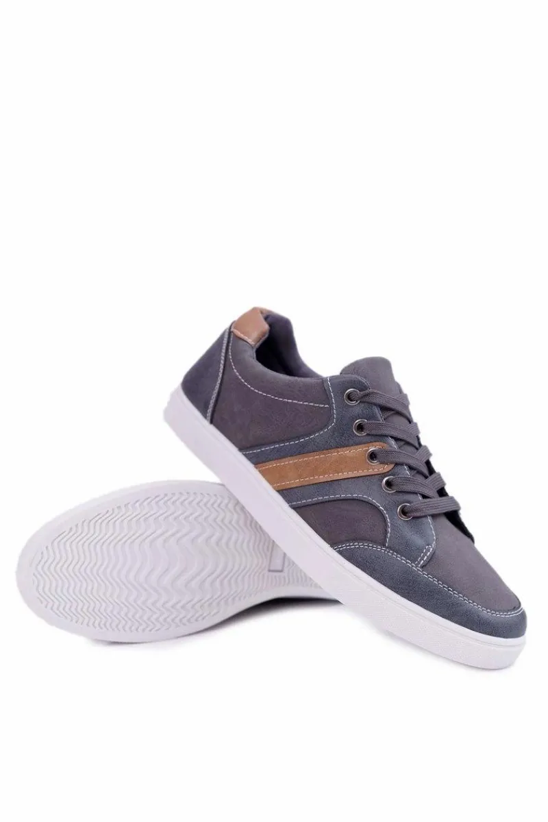 Trampki Męskie Szare Casual Kenny Męskie Trampki Niskie|Trampki Męskie Niskie