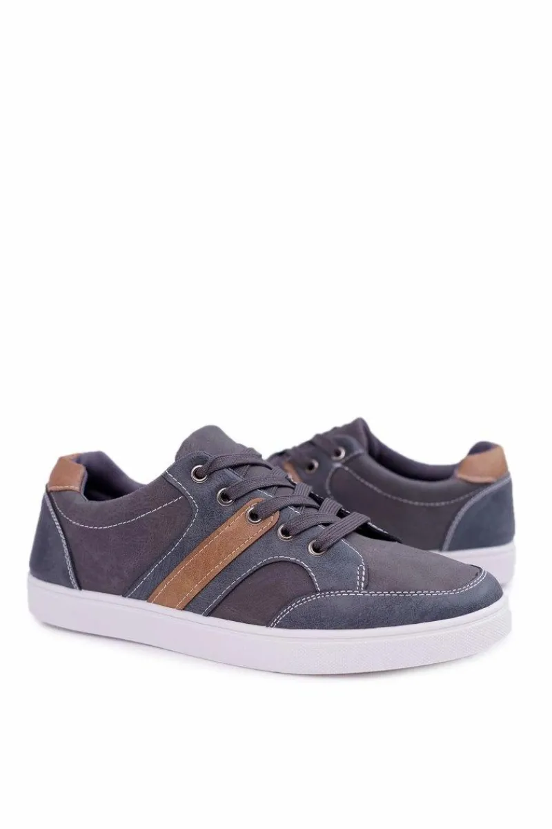 Trampki Męskie Szare Casual Kenny Męskie Trampki Niskie|Trampki Męskie Niskie