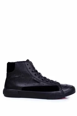Clearance Big Star Shoes Trampki Męskie Wysokie Big Star Czarne GG174141