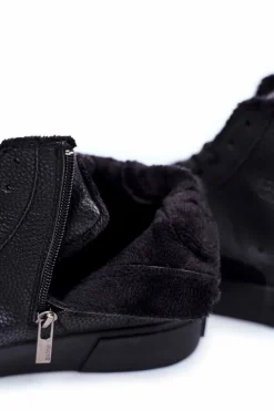 Clearance Big Star Shoes Trampki Męskie Wysokie Big Star Czarne GG174141