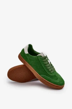 Trampki Męskie Big Star|Trampki Niskie></noscript>Big Star Shoes Trampki Męskie Zamszowe Big Star NN174188 Zielone