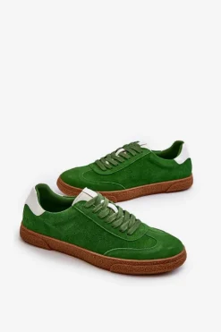 Trampki Męskie Big Star|Trampki Niskie></noscript>Big Star Shoes Trampki Męskie Zamszowe Big Star NN174188 Zielone