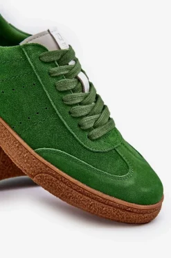 Trampki Męskie Big Star|Trampki Niskie></noscript>Big Star Shoes Trampki Męskie Zamszowe Big Star NN174188 Zielone