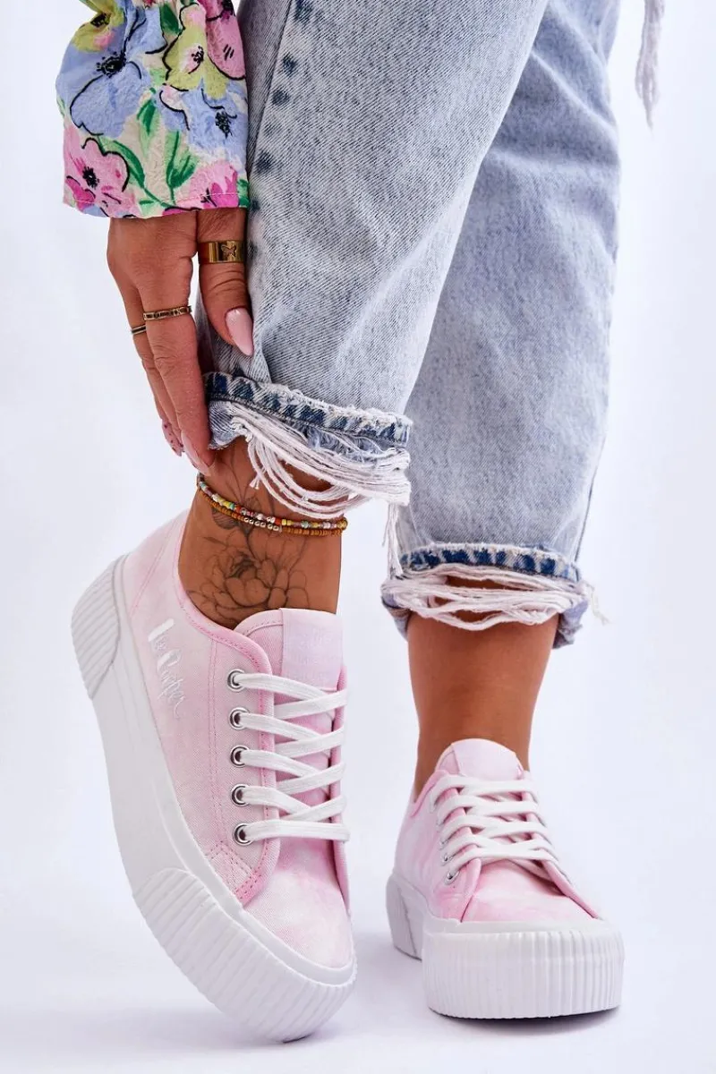 Discount Lee Cooper Trampki Na Platformie LCW-23-31-1781L Różowe