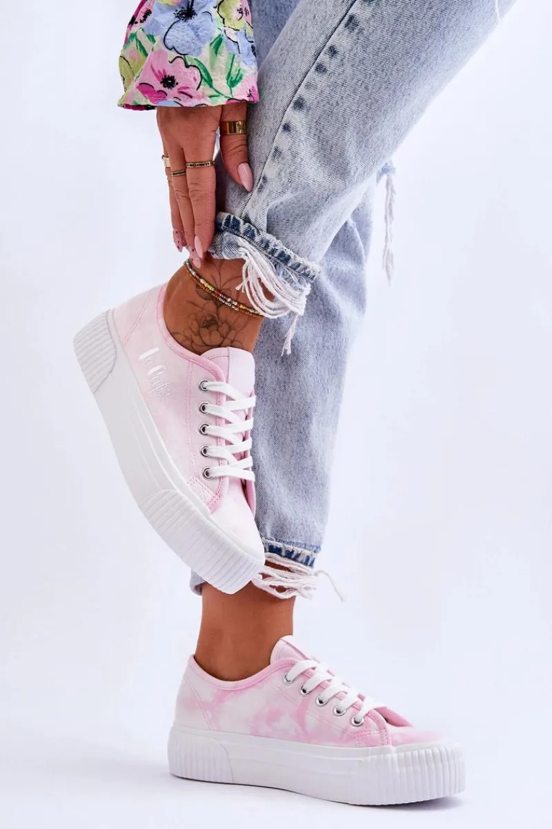 Discount Lee Cooper Trampki Na Platformie LCW-23-31-1781L Różowe